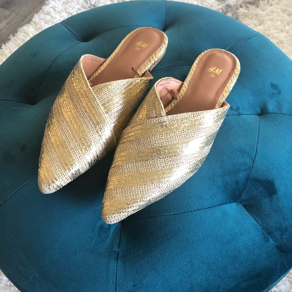 Gold H&M mules